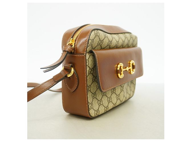 Borsa a tracolla Gucci GG Supreme Horsebit - vista 2