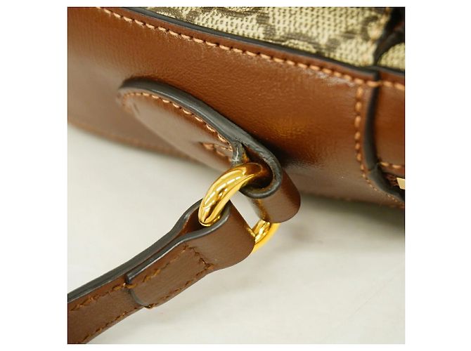 Borsa a tracolla Gucci GG Supreme Horsebit - vista 8