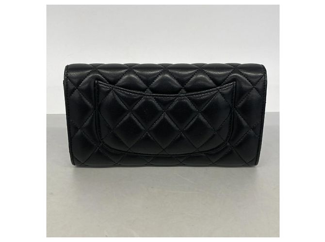 Chanel Matelassé Langes Portemonnaie aus Lammleder - Ansicht 9