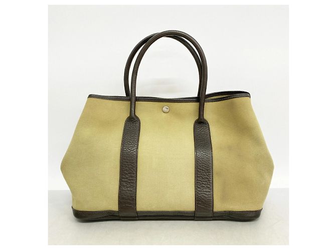 Hermès Bolso Tote Hermes Garden PM Castaño - vista 12