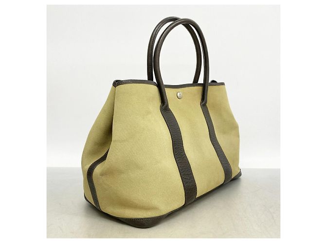 Hermès Bolso Tote Hermes Garden PM Castaño - vista 2