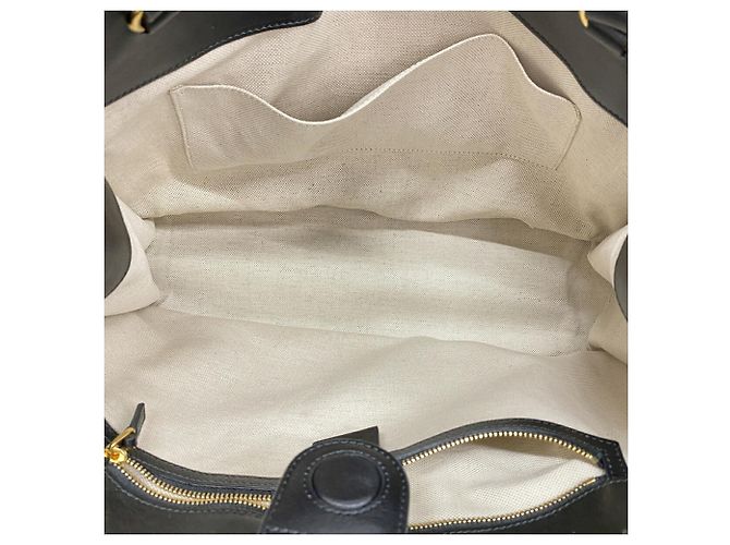 Gucci Shopper-Tasche aus schwarzem Leder - Ansicht 4
