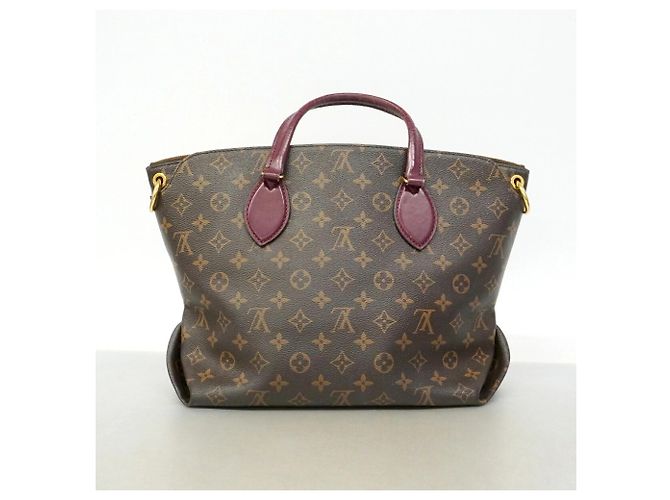 Louis Vuitton Monogram Flower Zipped Tote MM Handtasche Braun Bordeaux - Ansicht 10