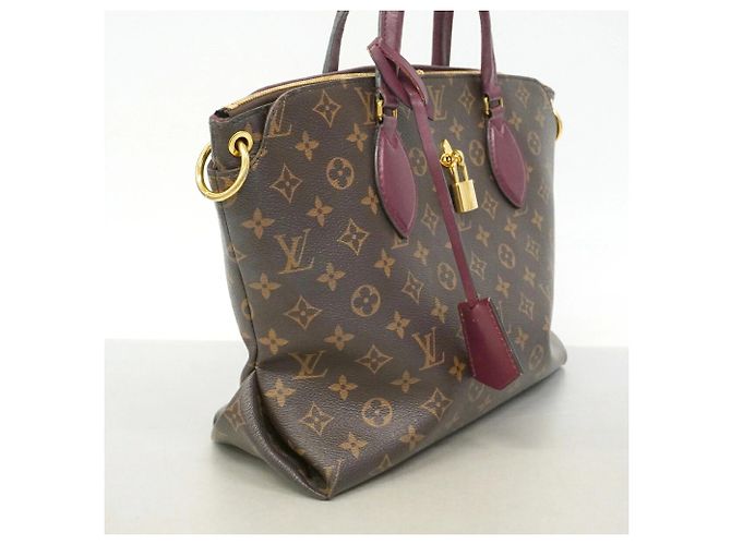 Louis Vuitton Monogram Flower Zipped Tote MM Handtasche Braun Bordeaux - Ansicht 2