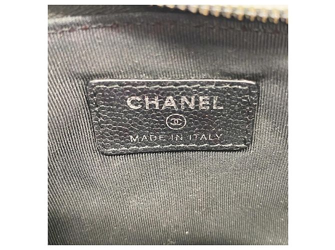 Portamonete Chanel in pelle di vitello granulata nera - vista 4