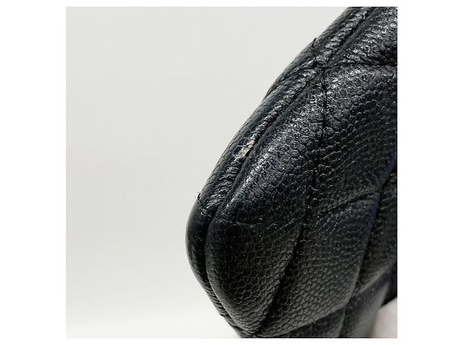 Portamonete Chanel in pelle di vitello granulata nera - vista 5