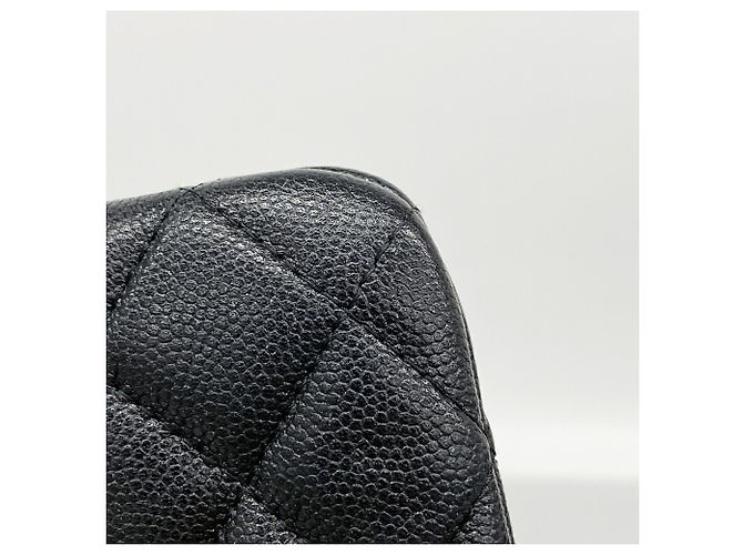 Portamonete Chanel in pelle di vitello granulata nera - vista 6