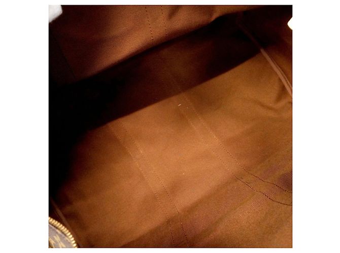 Sac Louis Vuitton Boston Monogram Keepall 50 Marron - vue 4