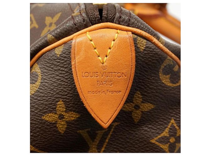 Sac Louis Vuitton Boston Monogram Keepall 50 Marron - vue 5