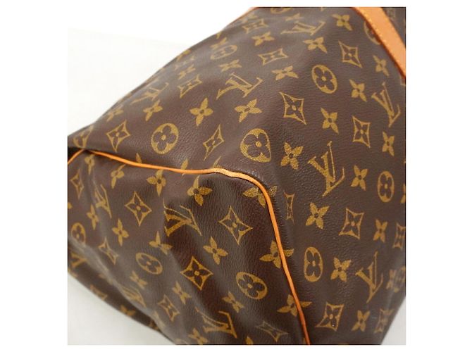 Sac Louis Vuitton Boston Monogram Keepall 50 Marron - vue 6