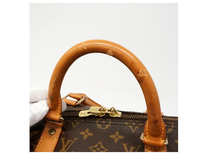 Sac Louis Vuitton Boston Monogram Keepall 50 Marron - vue 7
