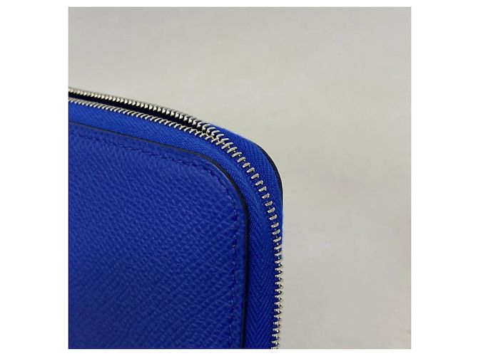 Hermès Cartera larga Hermes Azap en piel Epsom azul - vista 5