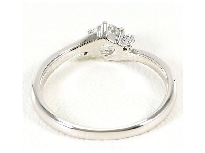 Autre Marque Anello Fede in Platino e Diamanti - vista 4