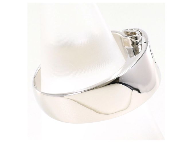 Autre Marque Platinum Band Ring with Diamond - view 3