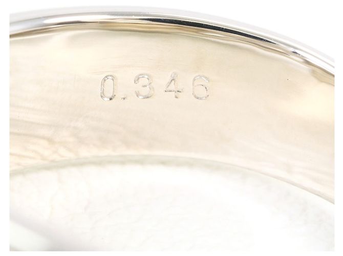 Autre Marque Platinum Band Ring with Diamond - view 6
