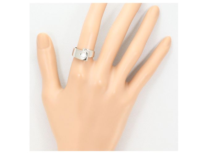 Autre Marque Platinum Band Ring with Diamond - view 7