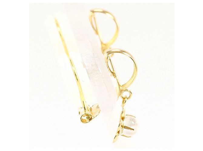 Autre Marque Orecchini a clip in oro giallo 18K con pietra di luna - vista 3