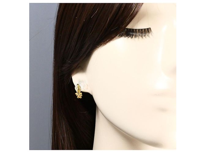 Autre Marque Orecchini a clip in oro giallo 18K con pietra di luna - vista 5