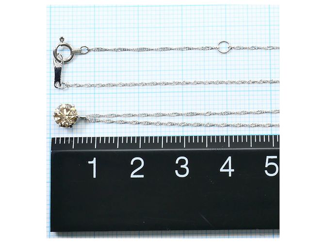 Autre Marque Collana in platino PT999 e diamanti brown Marrone - vista 5