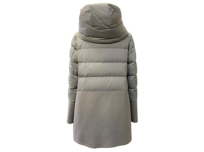 Abrigo de Plumas Herno Gris con Lana - vista 3