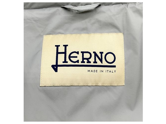 Abrigo de Plumas Herno Gris con Lana - vista 4
