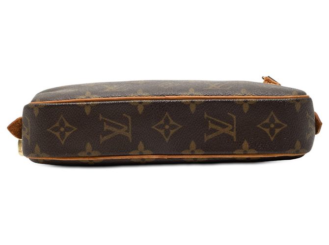 Borsa a tracolla Louis Vuitton Monogram Pochette Marly Marrone - vista 3