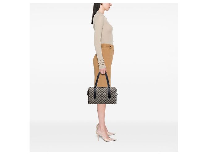 Borsa Boston Gucci GG Canvas Beige - vista 7