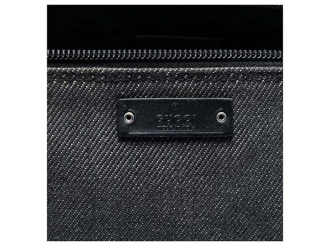 Borsa a tracolla Boat in denim nero Gucci - vista 5
