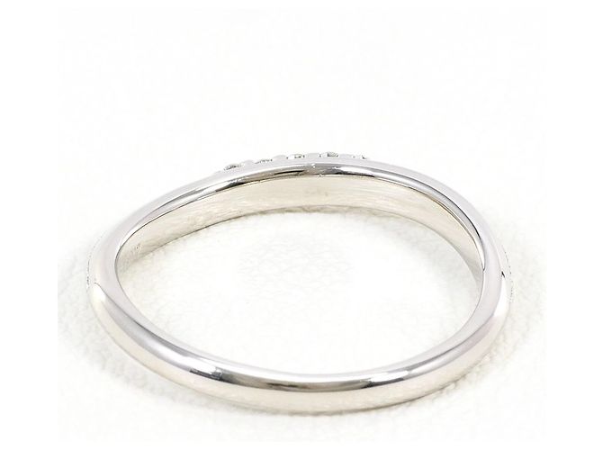 Autre Marque Platin 900 Ehering mit Diamant - Ansicht 3