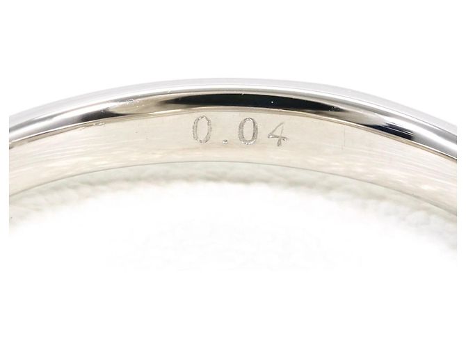 Autre Marque Platin 900 Ehering mit Diamant - Ansicht 4