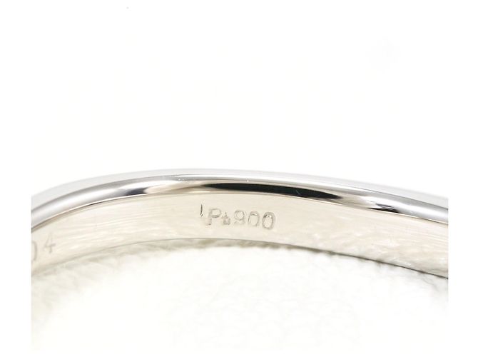 Autre Marque Platin 900 Ehering mit Diamant - Ansicht 5