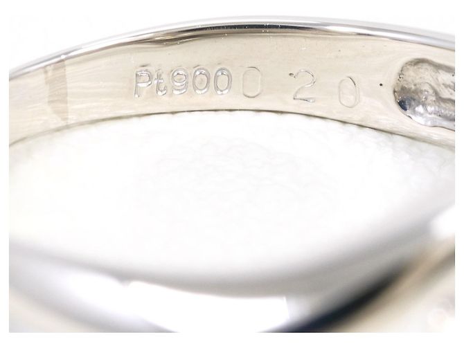 Autre Marque PT900 Platin-Ehering mit Diamant - Ansicht 4