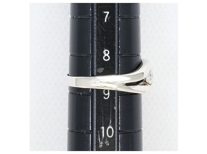 Autre Marque PT900 Platin-Ehering mit Diamant - Ansicht 6