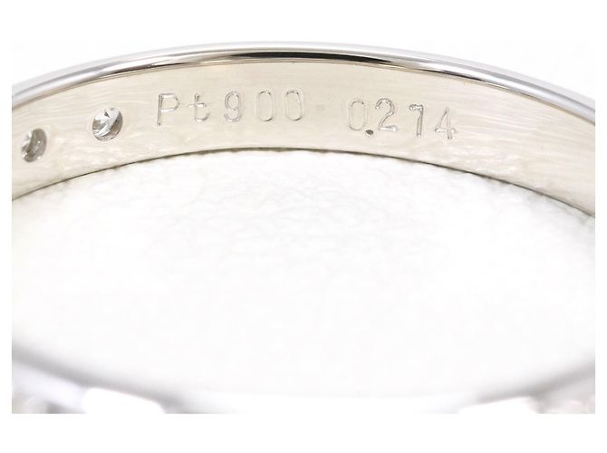 Autre Marque Anello fede in platino con diamante - vista 4
