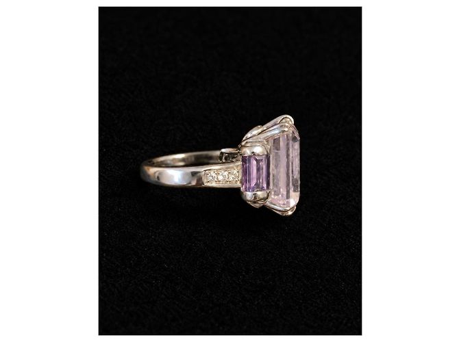 Bague Mauboussin en or blanc avec améthyste et diamants - vue 5
