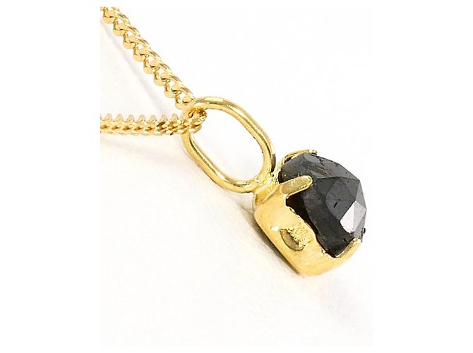 Autre Marque Collar de oro amarillo 18K con diamante negro - vista 2