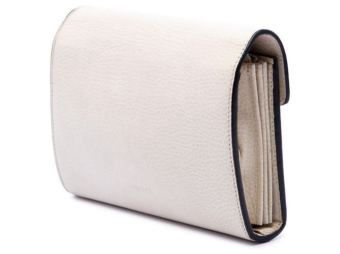 Borsa a tracolla Dionysus Gucci in pelle di vitello bianca con portafoglio e catena Bianco - vista 2