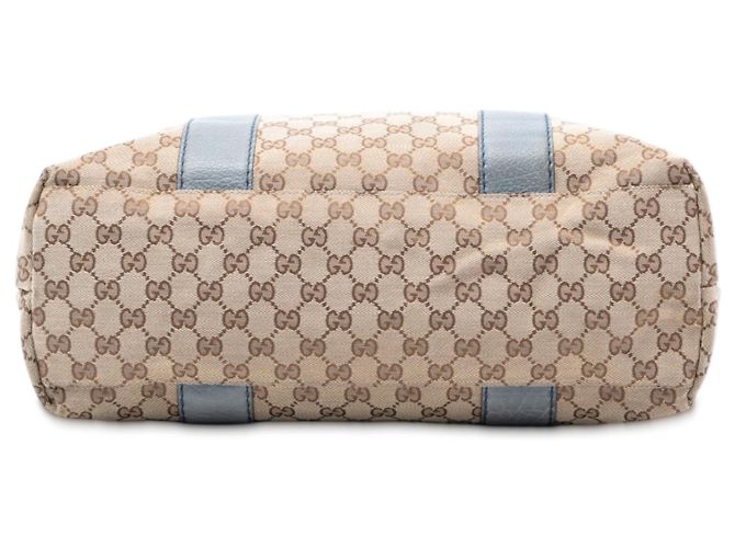 Sac cabas Gucci Medium GG Canvas Bamboo Libeccio Tan - vue 3