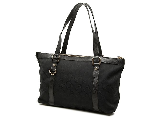 Borsa Tote Gucci GG Canvas Abbey D Ring Nera - vista 2