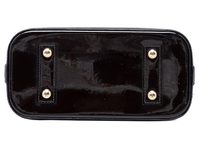 Borsa Satchel Louis Vuitton Monogram Vernis Alma BB Viola - vista 3