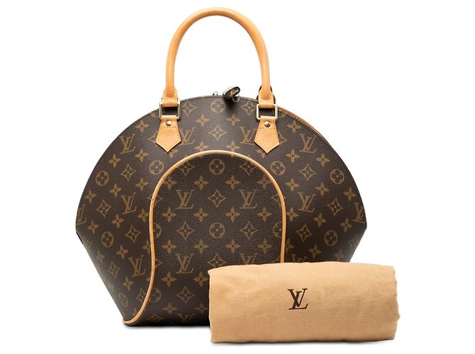 Borsa Louis Vuitton Monogram Ellipse MM Marrone - vista 9