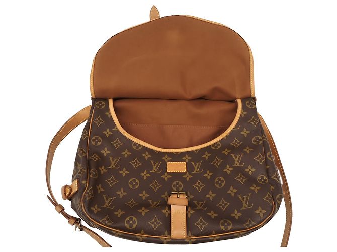 Borsa a tracolla Louis Vuitton Monogram Saumur 35 Marrone - vista 12