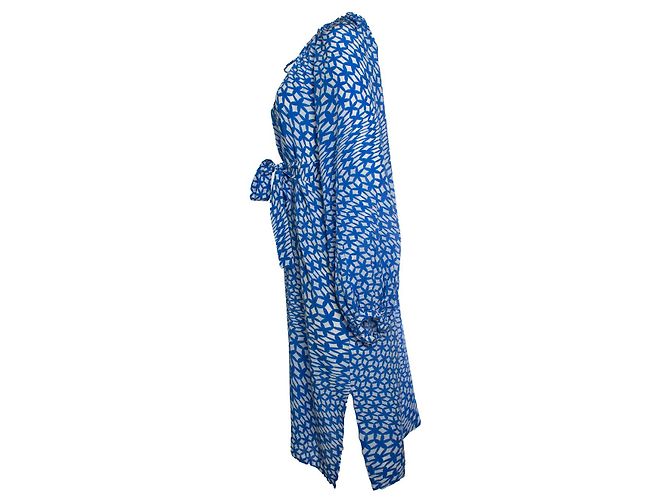 Autre Marque Phaeonia, blau-weißes Grafik-Kleid - Ansicht 4