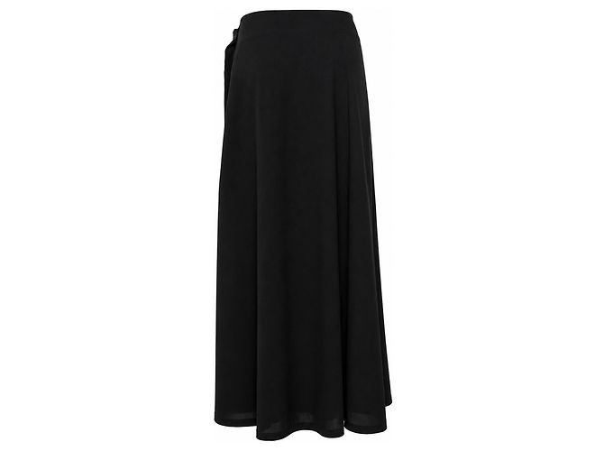 Yohji Yamamoto, schwarzer Maxirock aus Wolle - Ansicht 2