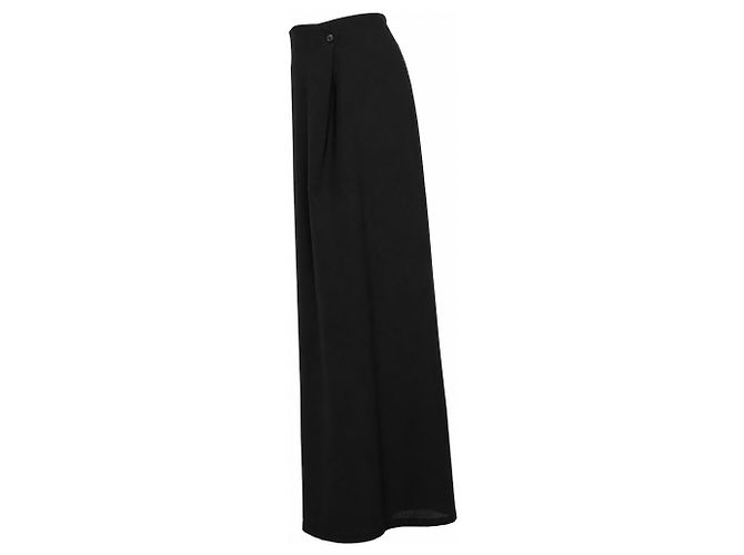 Yohji Yamamoto, schwarzer Maxirock aus Wolle - Ansicht 3