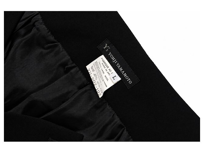 Yohji Yamamoto, schwarzer Maxirock aus Wolle - Ansicht 5