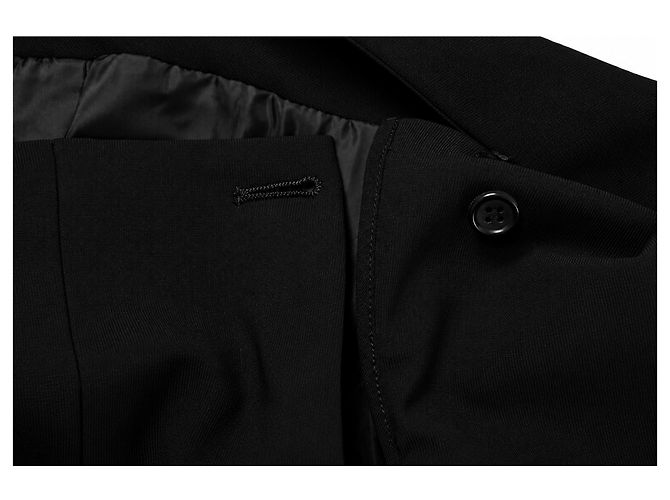 Yohji Yamamoto, schwarzer Maxirock aus Wolle - Ansicht 6
