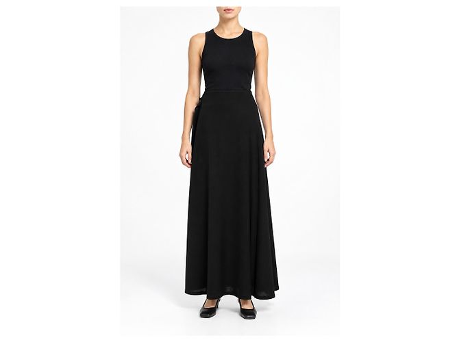 Yohji Yamamoto, schwarzer Maxirock aus Wolle - Ansicht 7