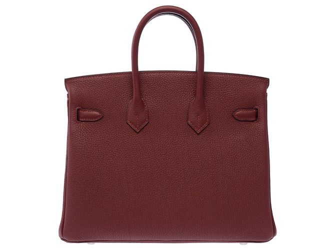 Hermès HERMES Birkin 25 Tasche aus rotem Leder - 104007 - Ansicht 4