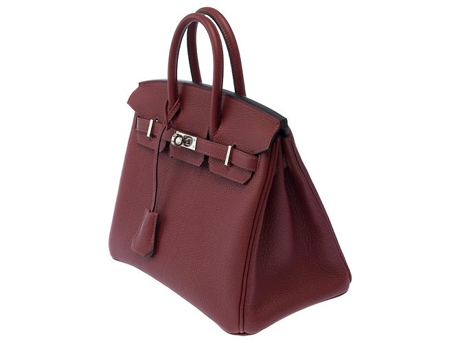 Hermès HERMES Birkin 25 Tasche aus rotem Leder - 104007 - Ansicht 5